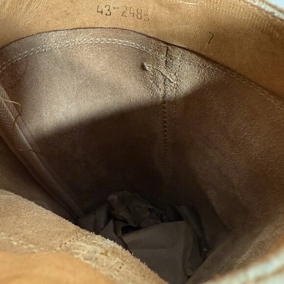 Vintage Leather Riding Boots Women's Tan Knee High Size 7 Campus Boho Y2K - Picture 7 of 16